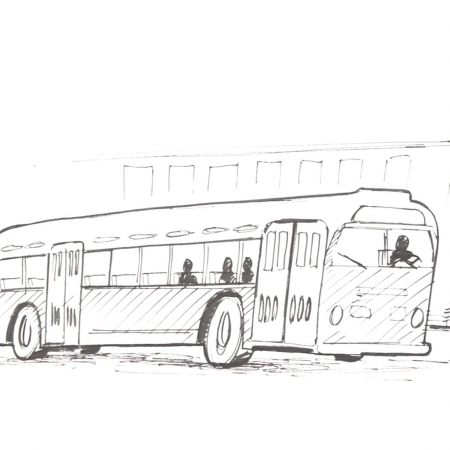 how to draw rosa parks bus